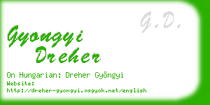 gyongyi dreher business card